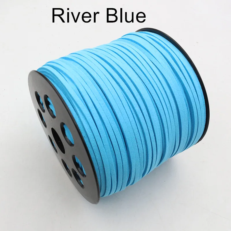 10m/lot 2.5mm Flat Faux Suede Braided Cord Korean Velvet Leather Thread String Rope For DIY Necklace Jewelry Making Supplies