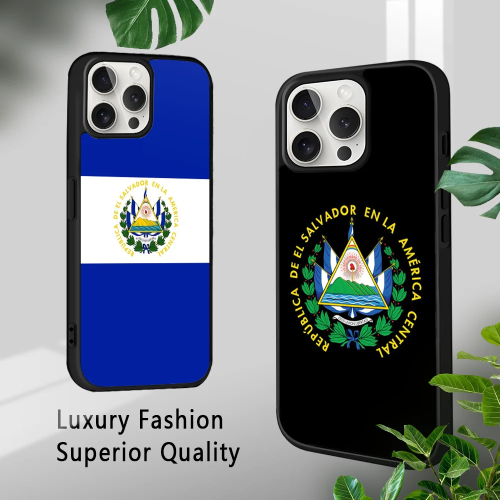El Salvador Flag Phone Case For iPhone 16 15 14 13 12 11 Pro Xs Max Mini Plus Celulares Hard Funda Dropshipping image 5