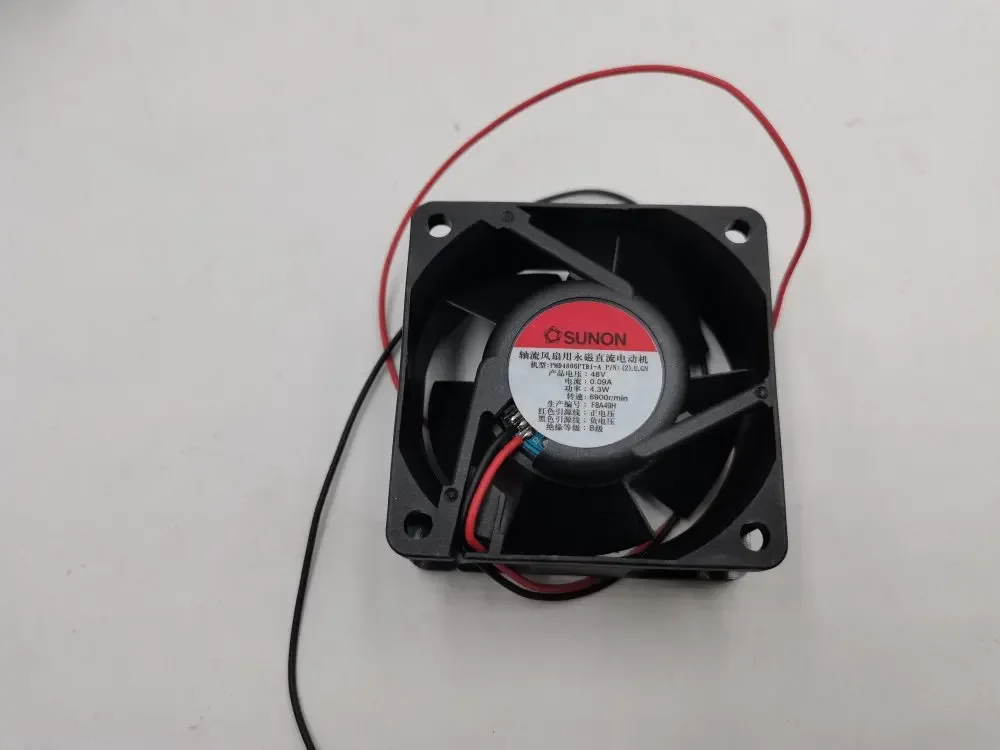 

NEW FAN FOR SUNON PMD4806PTB1-A(2).U.GN Fan DC axial 48VDC 60x60x25mm 61.16m3/h 44dBA ball bearing