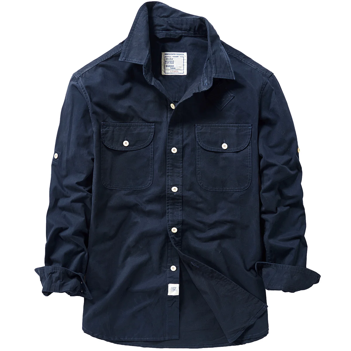 

VIP Pure Cotton Work Shirt Men's Long Sleeve Loose Casual Shirt Jacket Spring Autumn Men's American Retro Top Clothes