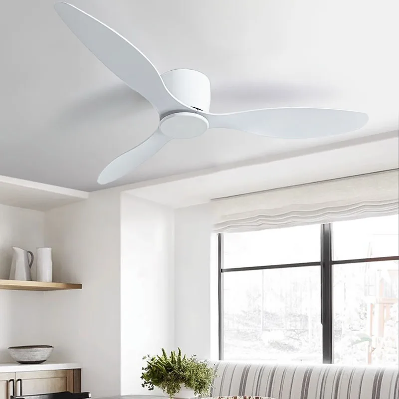 Ceiling Fan 42 52 Inch DC Motor 6 Speeds  Remote Control Timing Fans 20CM Low Floor Loft Remote Control Lux&vitae Fan No Lights