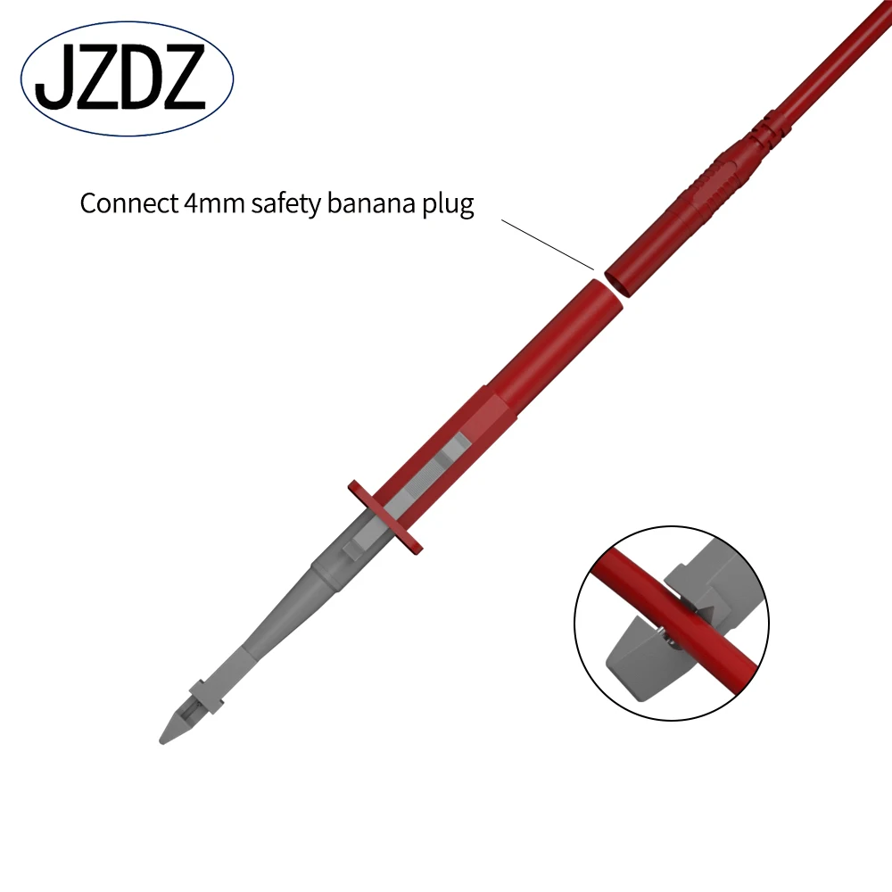 Imagem -04 - Jzdz-fio Piercing Probe Tester Clip Sonda de Perfuração Pinos Testador de Tensão Precisão Teste Sonda Testes Elétricos J.30020