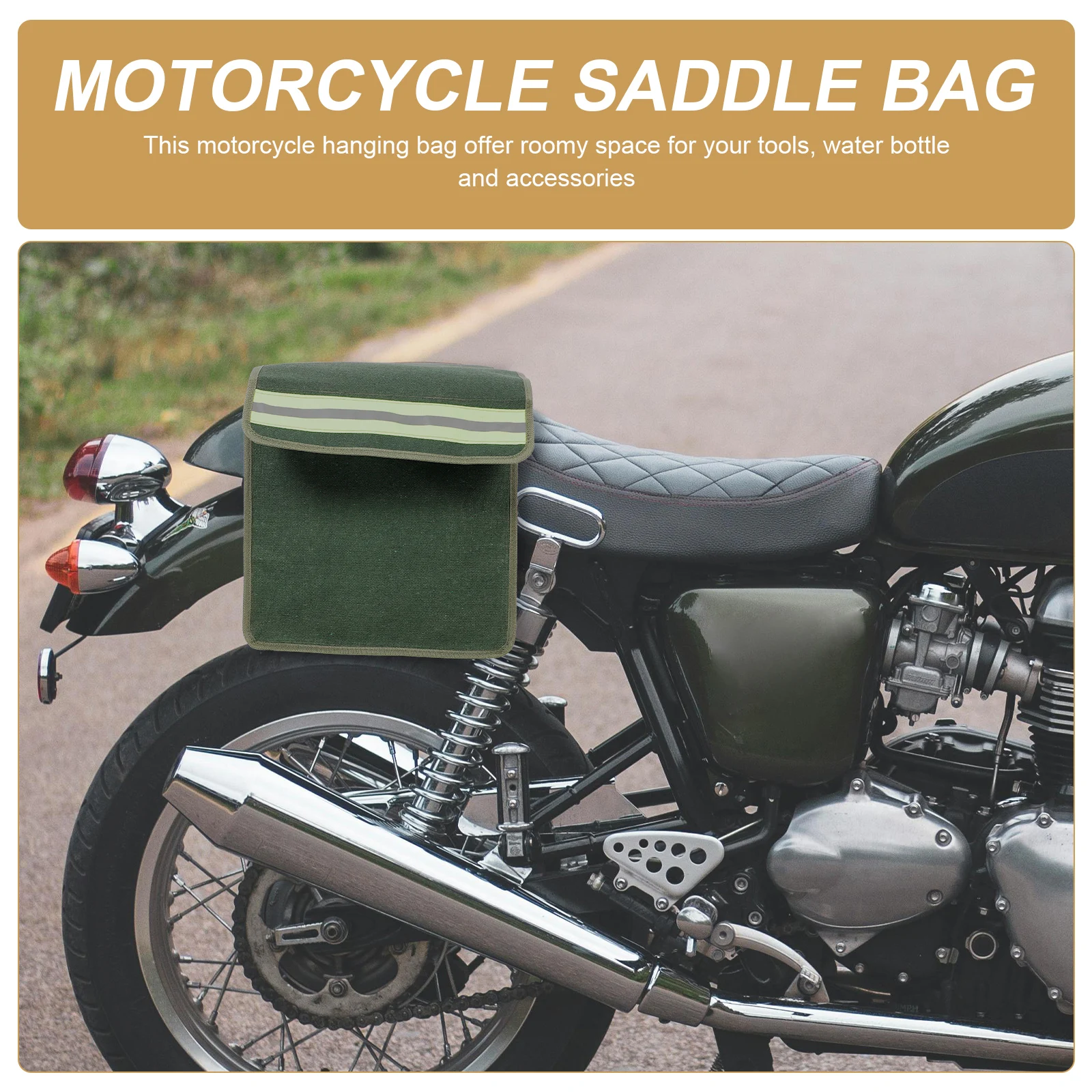 

Motorcycle Side Bag Durable Canvas Storage Luggage Large Space Tools Bottle Accessories Fits Motorbikes Tail Bag Saddle Bags