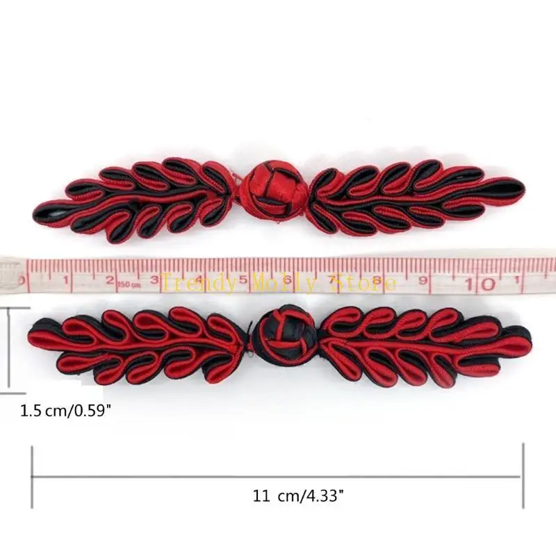 N5KB Botón cierre chino Bufand Cardos Cardos Cosición, multicolor