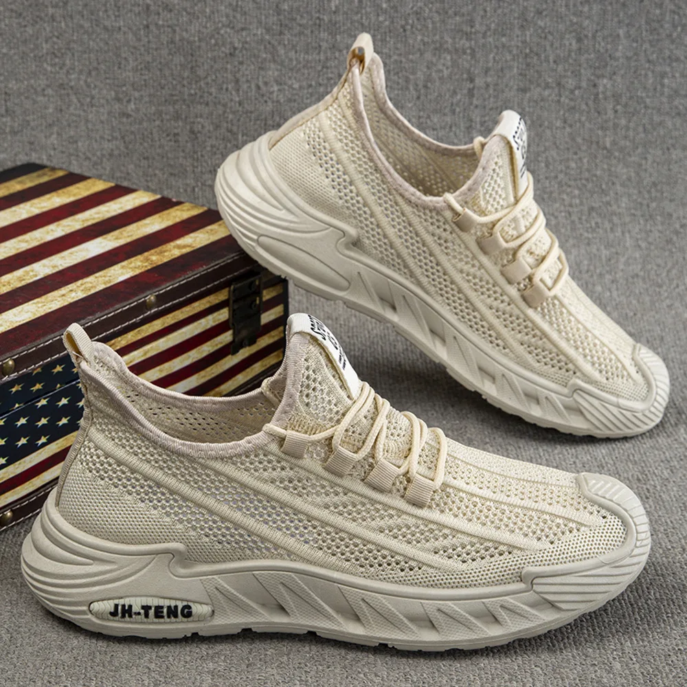 

Новые мужские дышащие повседневные кроссовки с сеткой, противоскользящие, износостойкие, ультралегкие уличные кроссовки Zapatillas Deportivas