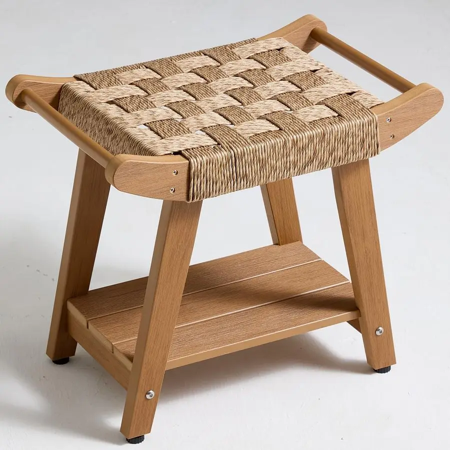 

Сиденье для душа с полкой для хранения, полипластиковая скамейка для душа для бритья ног, удобный стул для душа для ванны, спа-лету