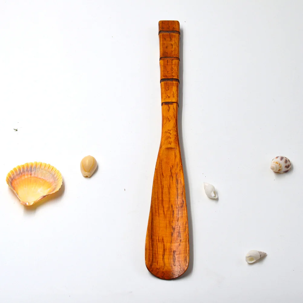 

2pcs 32Cm Long Handle Shoehorn Wooden Shoe Horn For Slipping On Boots Sneakers Snow Shoes Elderly Seniors Back Pain Relief Tool