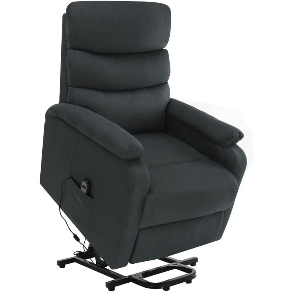 

Эргономичное массажное кресло из серой ткани с USB, поясничной поддержкой и регулируемой подставкой для ног для гостиной и домашнего кинотеатра, 35,6x28,7x40.