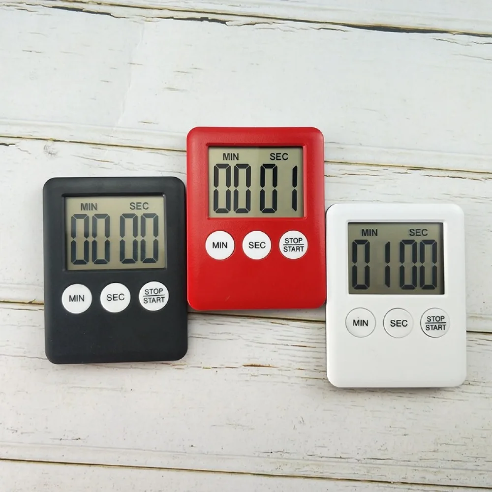 Simple Electronic Digital Stopwatch Timer Korean Design Pocket Clock Student Study Exam Focus Planning Gadget Device