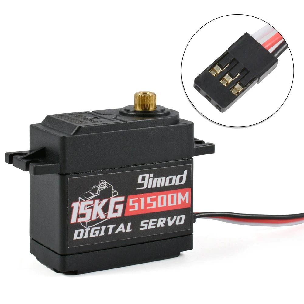 Servomotor Digital 9imod 9g 17g 15kg Servo de dirección de engranaje de Metal para coche RC 1:8 1:10 1:12 1:24