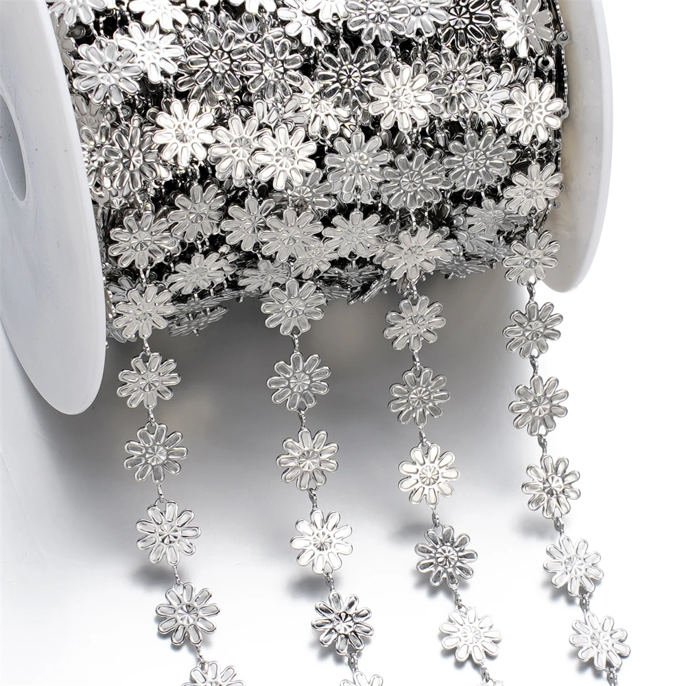 2Meter/Pack Various Stainless Steel Shell Butterfly Heart Shape Chains For DIY Necklace Bracelet  Jewelry Making Accessories