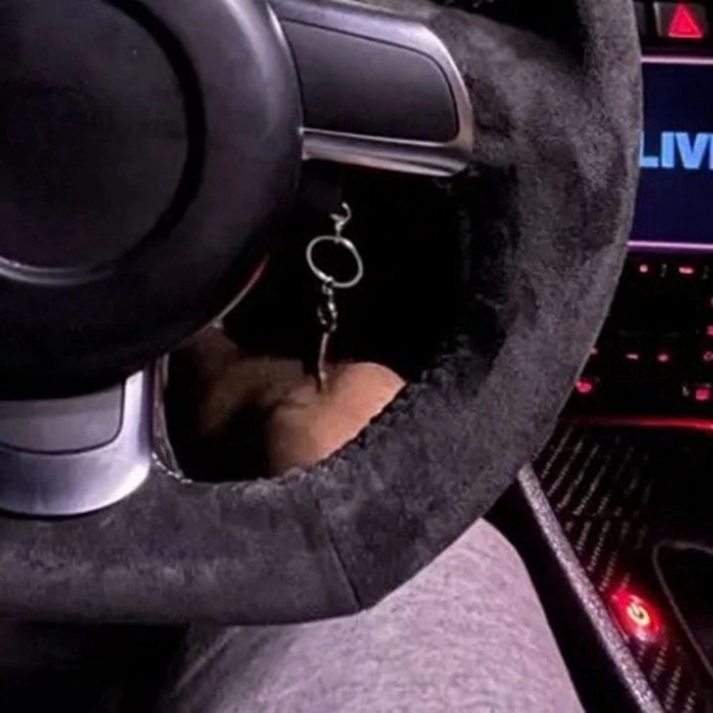 DIY Customized Anti-Slip Suede Leather Car Steering Wheel Cover For Audi TT 2008-2013 Steering Wrap Car Accessories