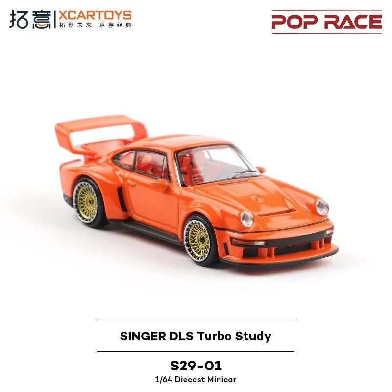 POPRACE 1 64 Porsche 911 SINGER DLS Turbo Studie Legering Diecast Auto Model Collectible Op Voorraad Verzenden Nu