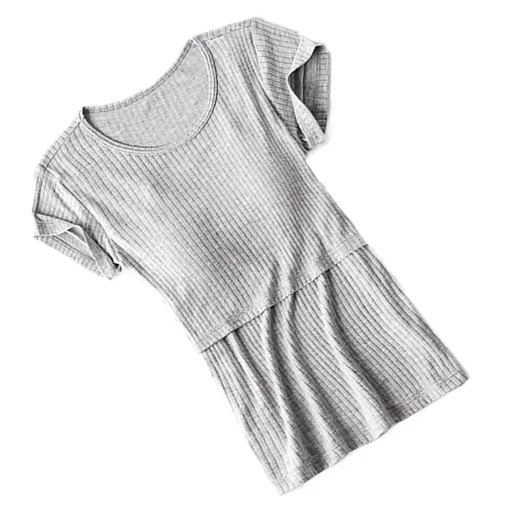 

Breastfeeding Pajama Maternity Vest Pregnant Sleepwear Postpartum Nursing Wear Modal Fabric Half Sleeve Tops Comfortable Elastic