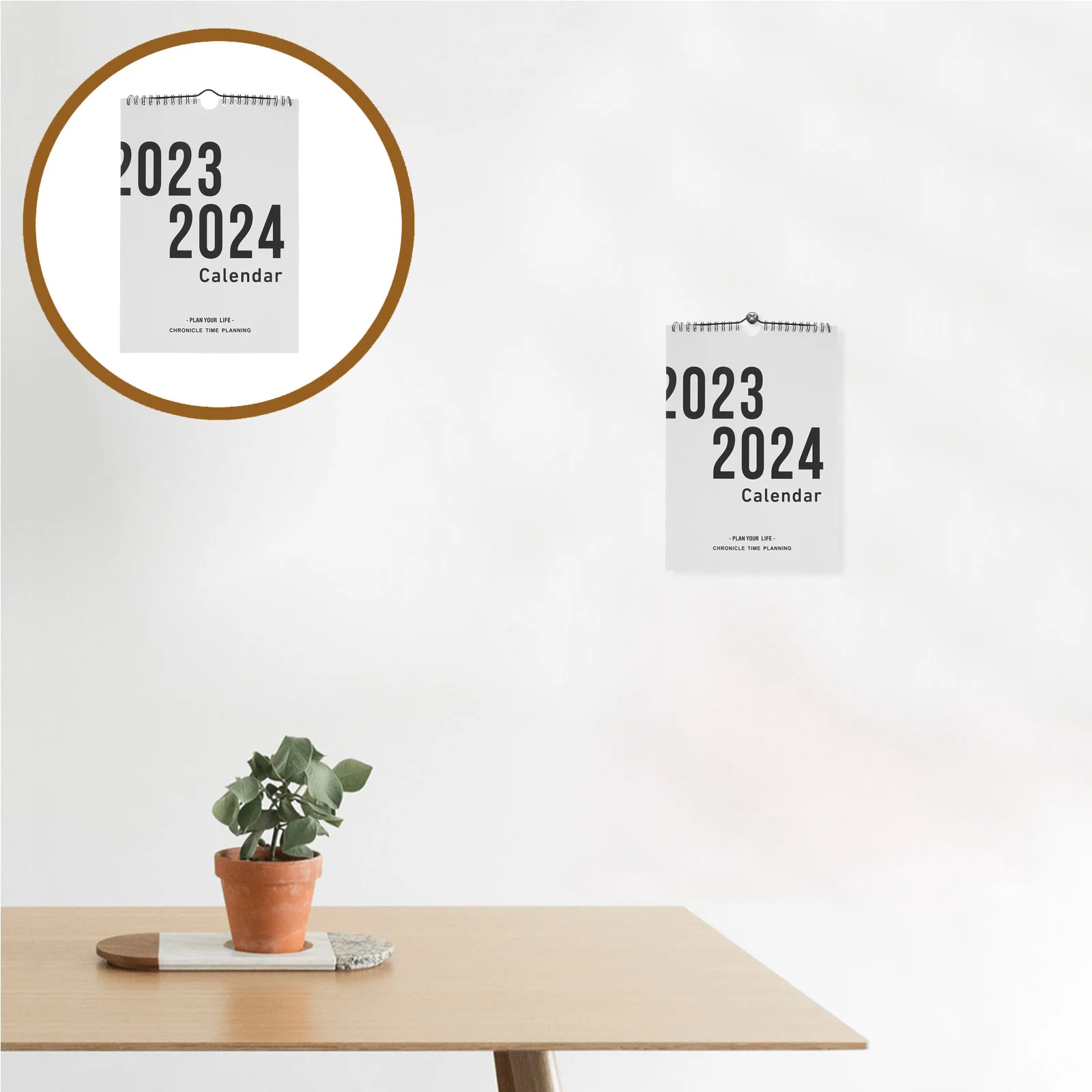 

Подвесной настенный календарь со спиральной переплетом, изысканный дизайн, ежемесячный календарь встреч для домашнего офиса, прозрачная печать, ежедневное использование