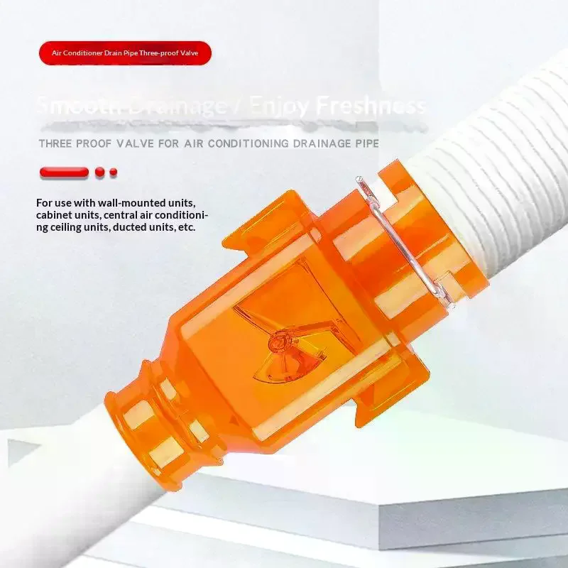 /PFU/Drain Three Proof Valve Anti Backflow Valve One Way Check Valve Odor Wind Noise Prevention HVAC System Accessories AC