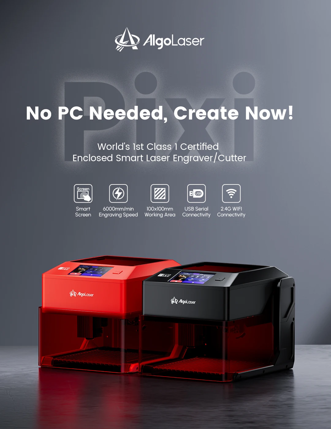 2026 NEW Algolaser Pixi Laser Engraving Portable Covered 3.5