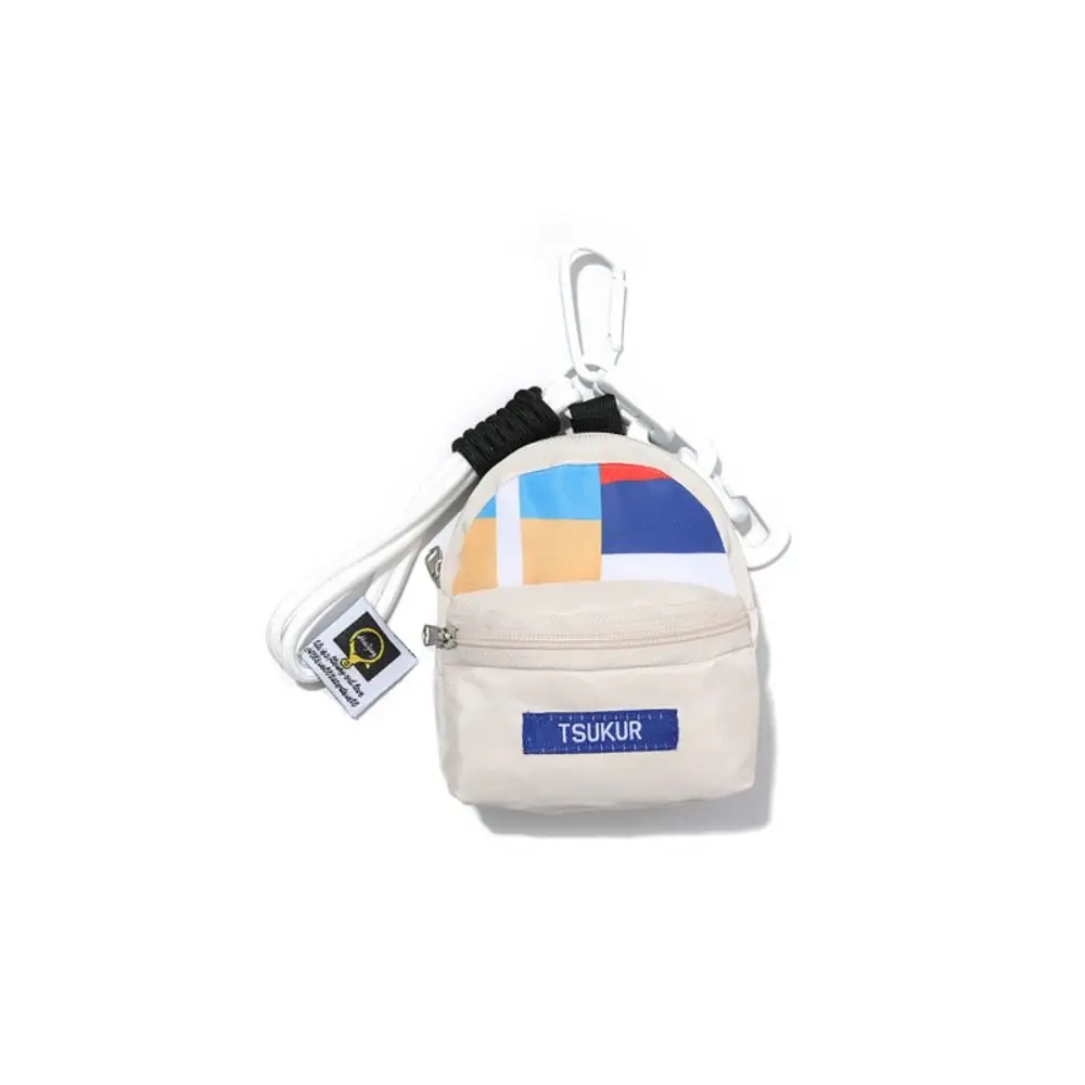 Small Macaron Color Mini Coin Purse Multifunctional Anti Loss Key Chain Wallet Portable Backpack Pendant Earphone Bag Unisex