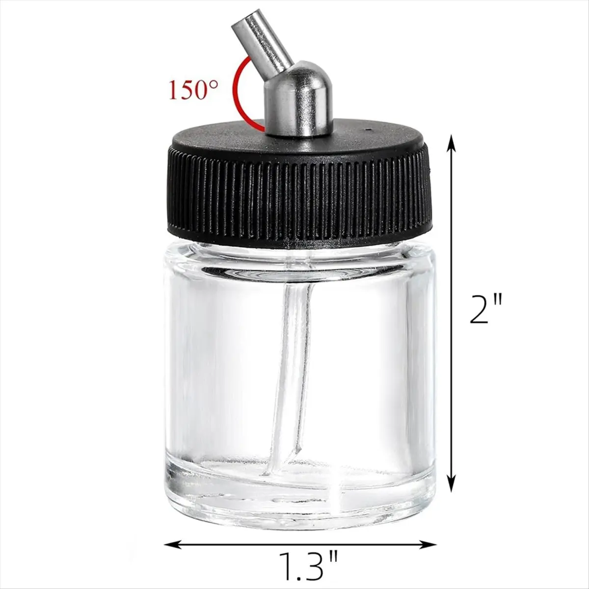 A77K 10 Pack Glass Airbrush Bottles Kit, 22Cc Empty Airbrush Jars, Clear Airbrush Paint Storage Pot