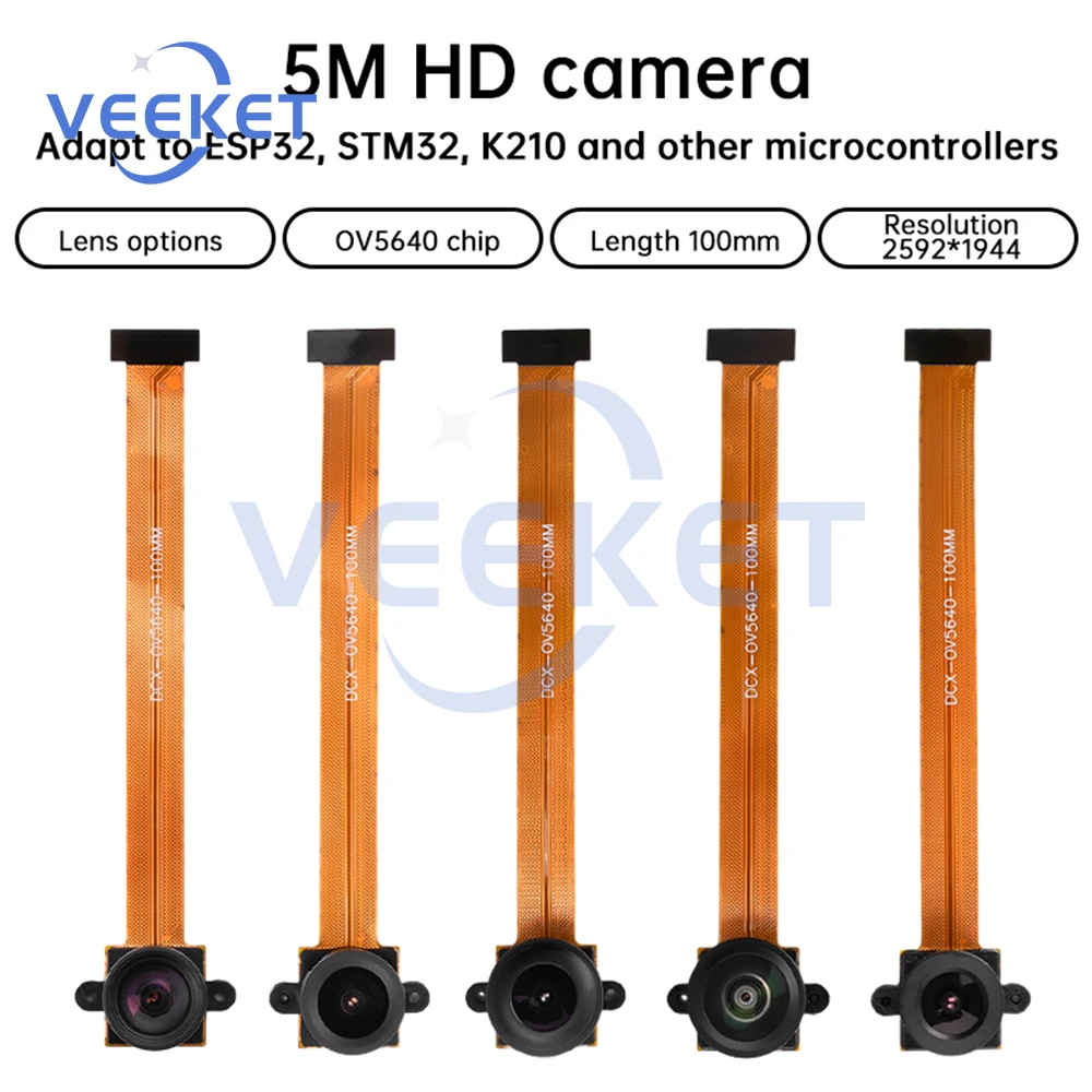 

OV5640 Camera Module New 78MM Auto Focus AF High-definition 5 Million Pixels 68 72 120 160 Degree 24PIN DVP Interface