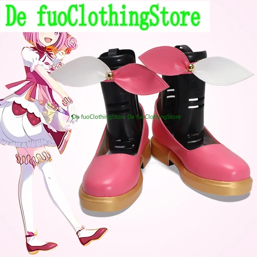 Defuo Project Sekai 3rd الذكرى Hoshino Emu تأثيري أحذية إيقاع لعبة أنيمي ألعاب الهالوين ازياء الدعائم الحفلات الأحذية