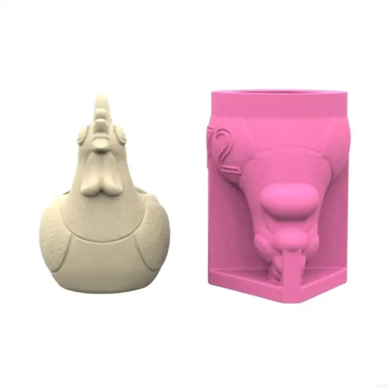 

R3MC Handmade Silicone Mold Rooster Pen Holder Moulds Suitable for Crafting
