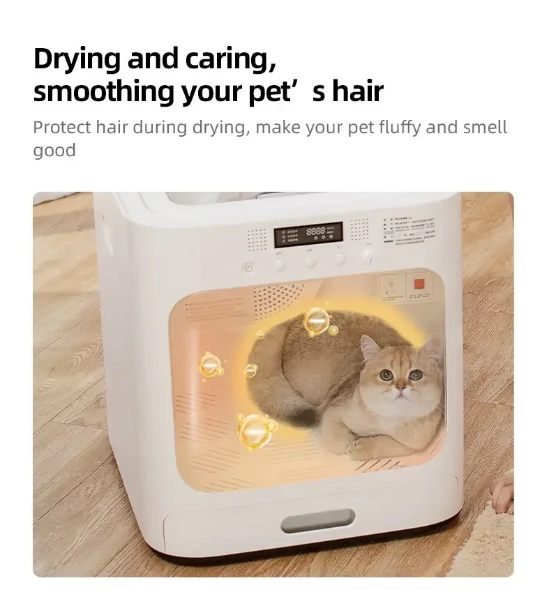 Pet Marvel Intelligent Automatic Pet Dog Cat Hair Drying Box Dryer Machine with In&Out Dual Circulation,constant Temperature