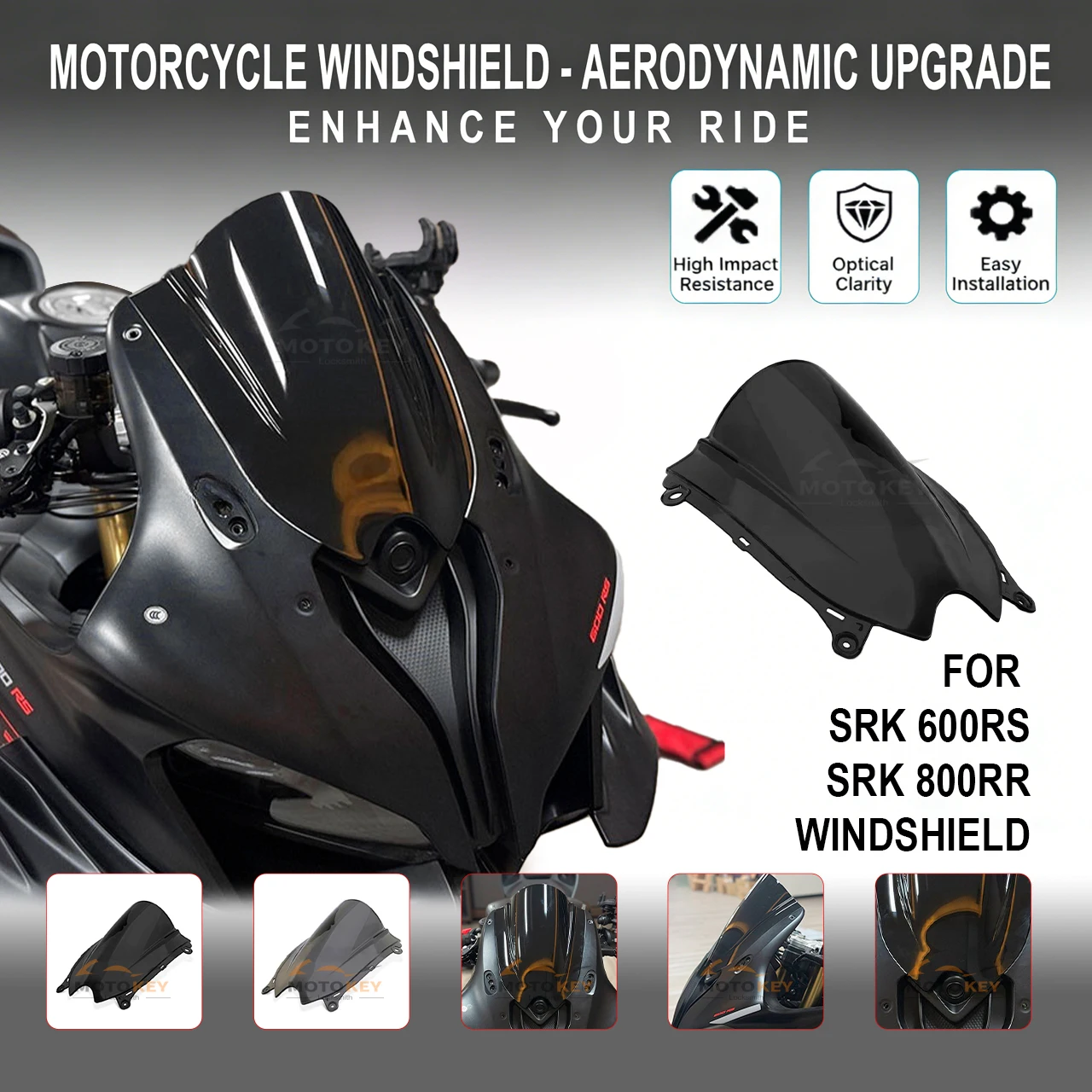 

Для QJMOTOR SRK800 SRK600RS SRK 600RS 800 гоночный мотоцикл, спортивный передний экран, лобовое стекло, обтекатель лобового стекла