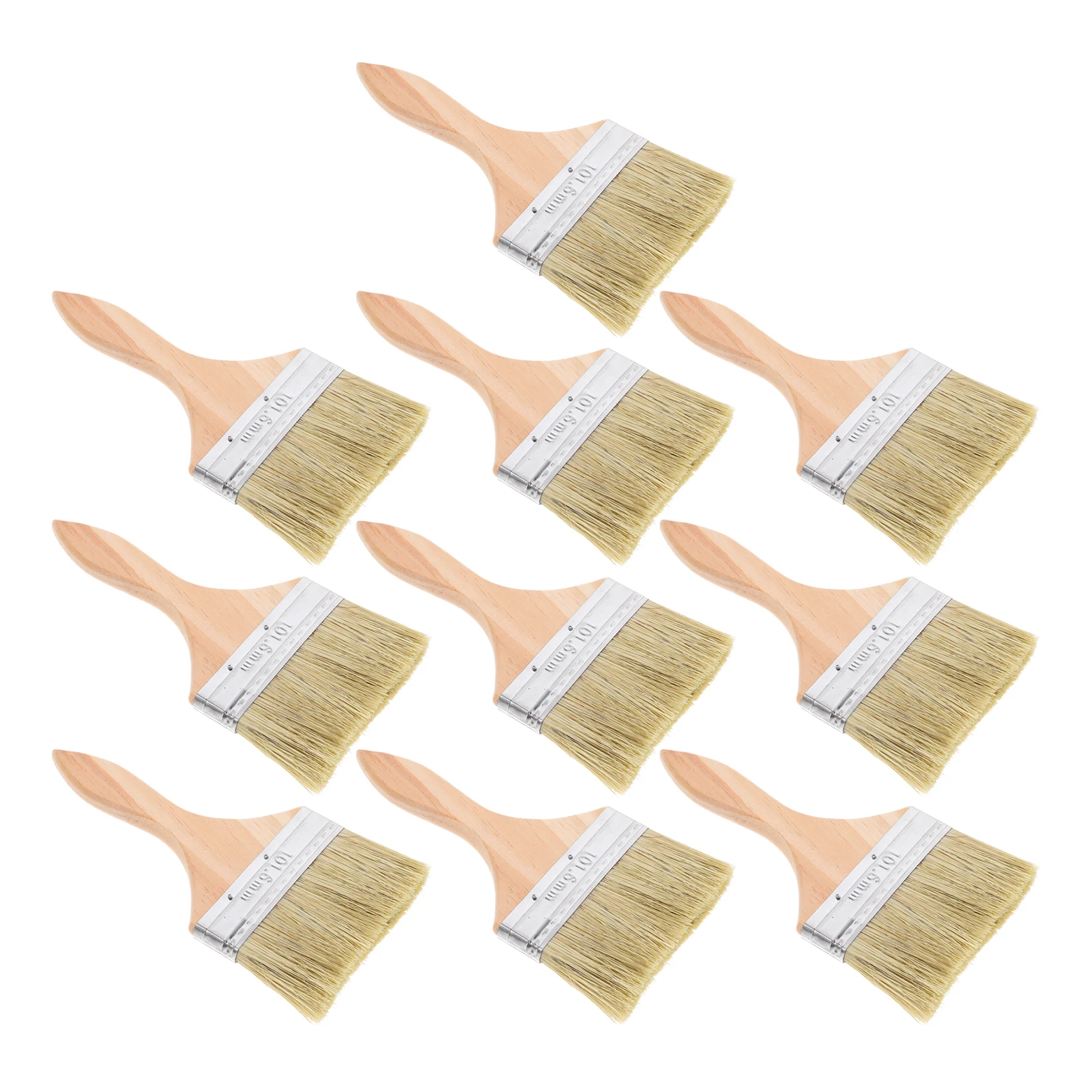 

10pcs Paintbrush Set Oil Painting Brushes Flat Tips Watercolor Acrylic Art Supplies For Students Artists Durable Lightweight