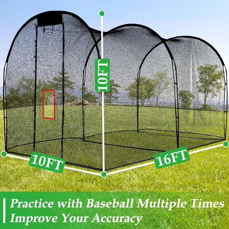 Outdoor portable softball batting cage net for home,  up batting cage, outdoor baseball cage net for indoor park or backyard