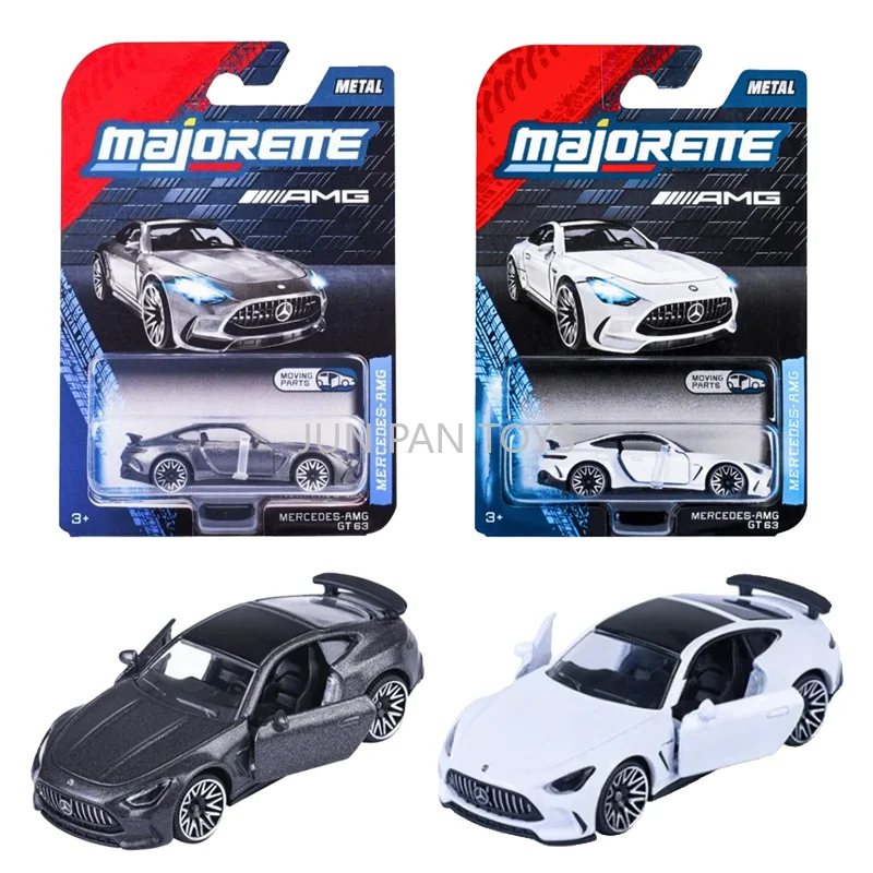 Original Majorette Showroom Premium Mercedes-AMG GT63 Branco Cinza 1:64 Veículo de Metal Fundido Modelos de Carros Colecionáveis Brinquedo Presente para Crianças