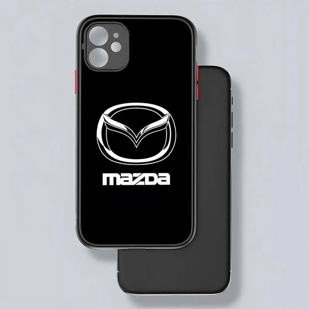 Mazda Phone Case Potdemiel Matte Transparent For 15 iPhone 12 11 13 Pro Max X XR 8 Plus Back Cover