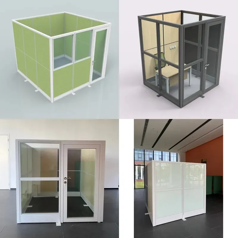 Movable Aluminum Glass Partition Wall for Commercial Office Projects Custom Manufacturer