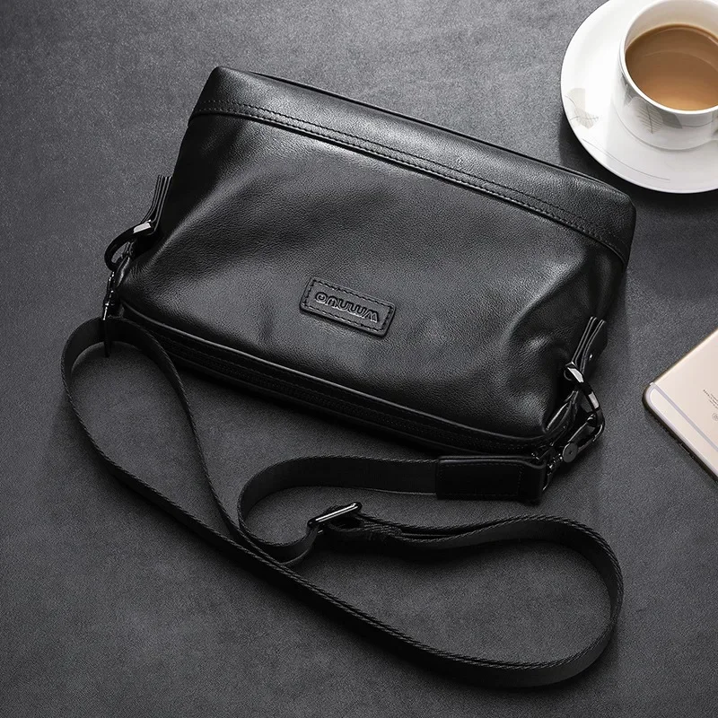 SENOFAN Cow Clutches Bag Messenger Crossbody Bags Men Brand Real Genuine Leather Male Shoulder Envelope Hand Bags Casual Travel