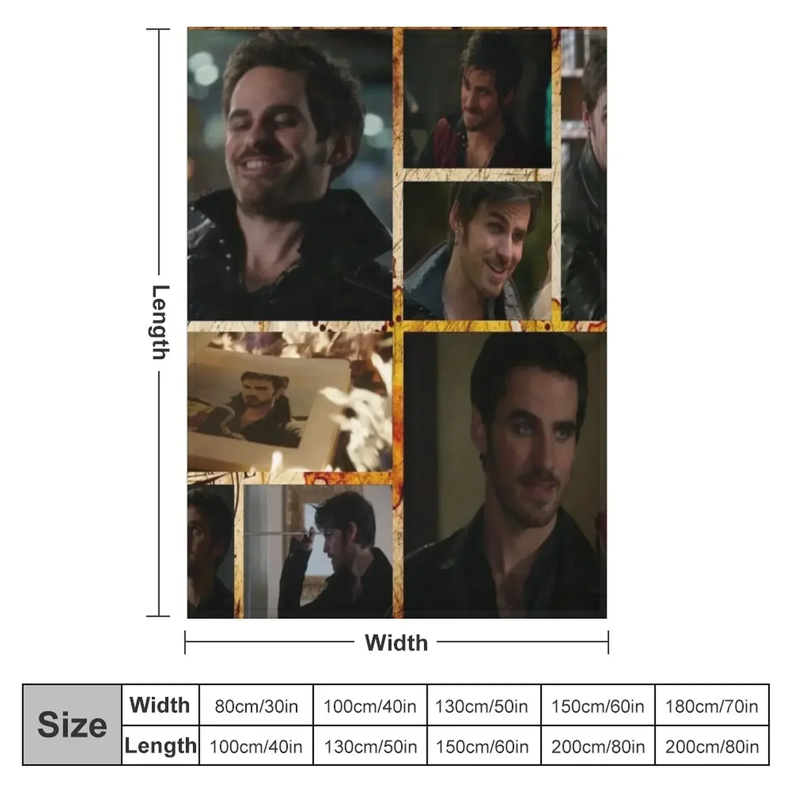 Captain Killian {Hook} Jones Love 39 Throw Blanket couch cozy soft plush fuzzy picnic outdoor blanket