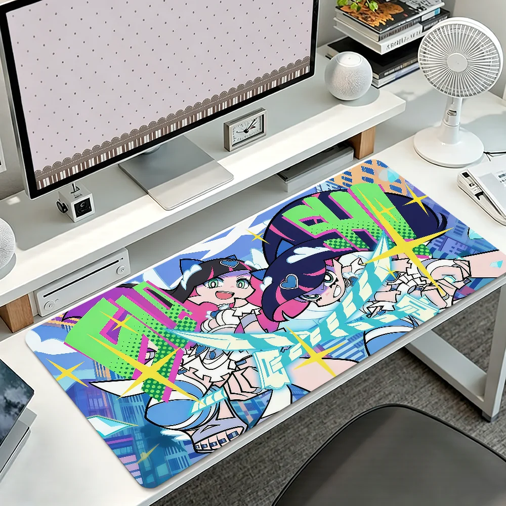 Cartoon Panty Stocking With Garterbelt Mouse Pad Large Non-slip Lockedge Desktop Computer Desk Mat Keyboard Office Gamer Student