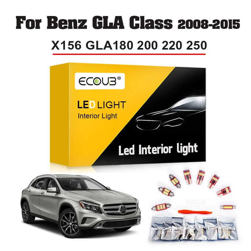 LED Interior Light Kit for Mercedes Benz GLA Class X156 GLA180 GLA200 GLA220 GLA250 (2013 2014 2015 2016 2017 2018 2019 2020)