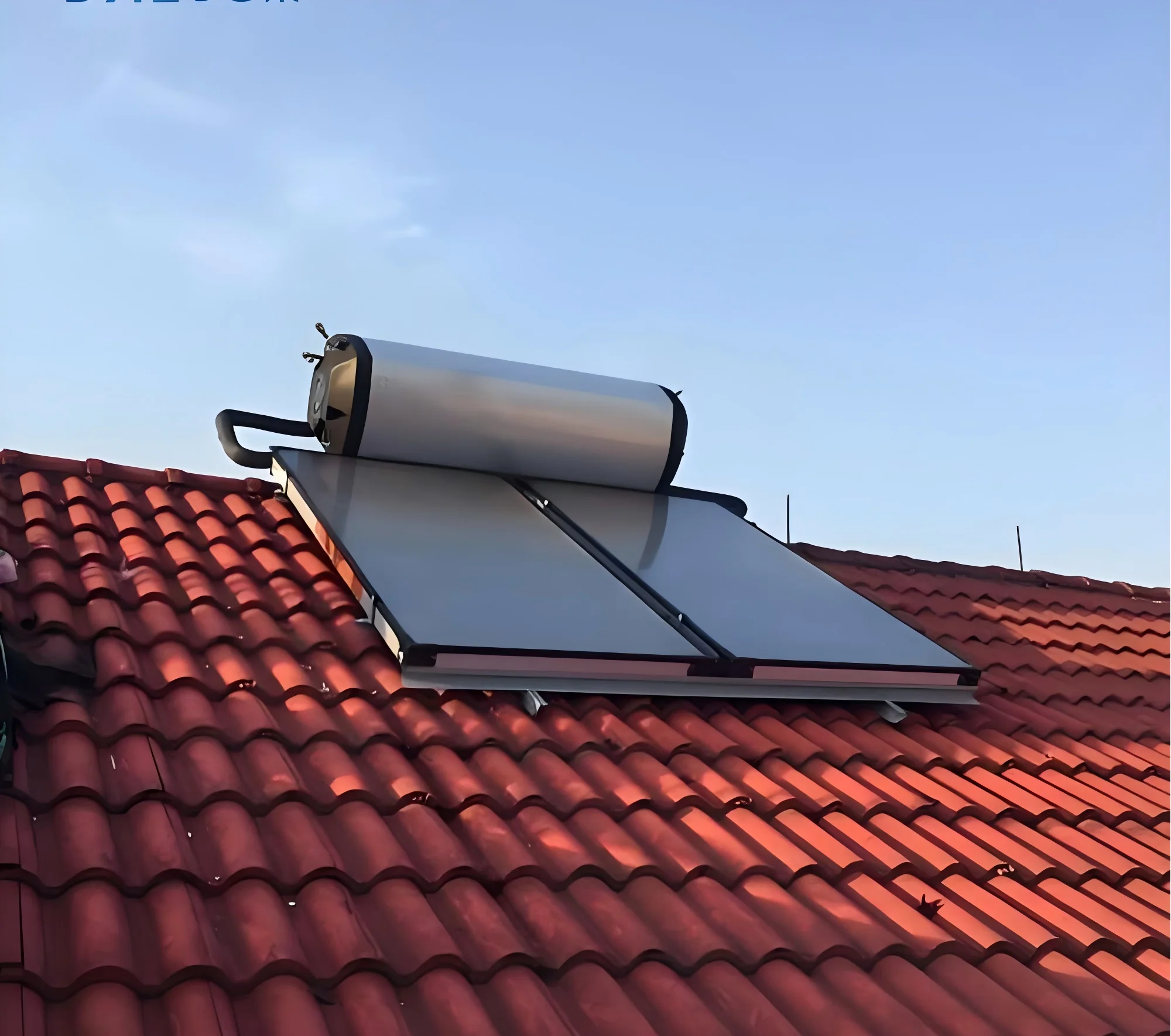China Flat Plate Solar Water Heater Designed 100L 200L 300L 500L Solar Geyser