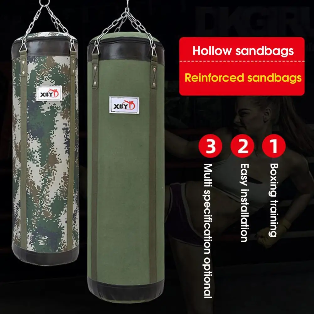 Canvas Hanging Boxing Bag High Strength Good Toughness Empty Punching Bags Fitness Boxing Sandbag for Gym