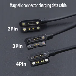 Magnetic USB Charging Data Cable Male Female Pogo Pin Connector Power Port 2Pin/3Pin/4Pin Magnets Contact Pad PCB Socket ﻿