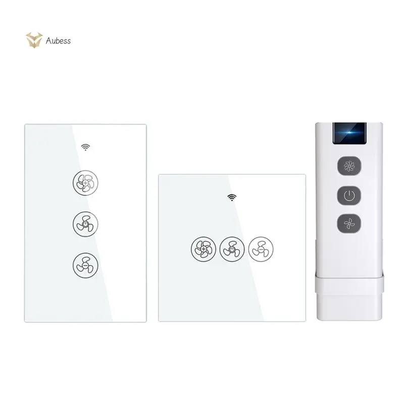 New Pairing Mode Eu/us Tuya Touch Fan Switch Relay Status Adjustable Tuya 2/3 Way Wireless Remote Control Remote Control