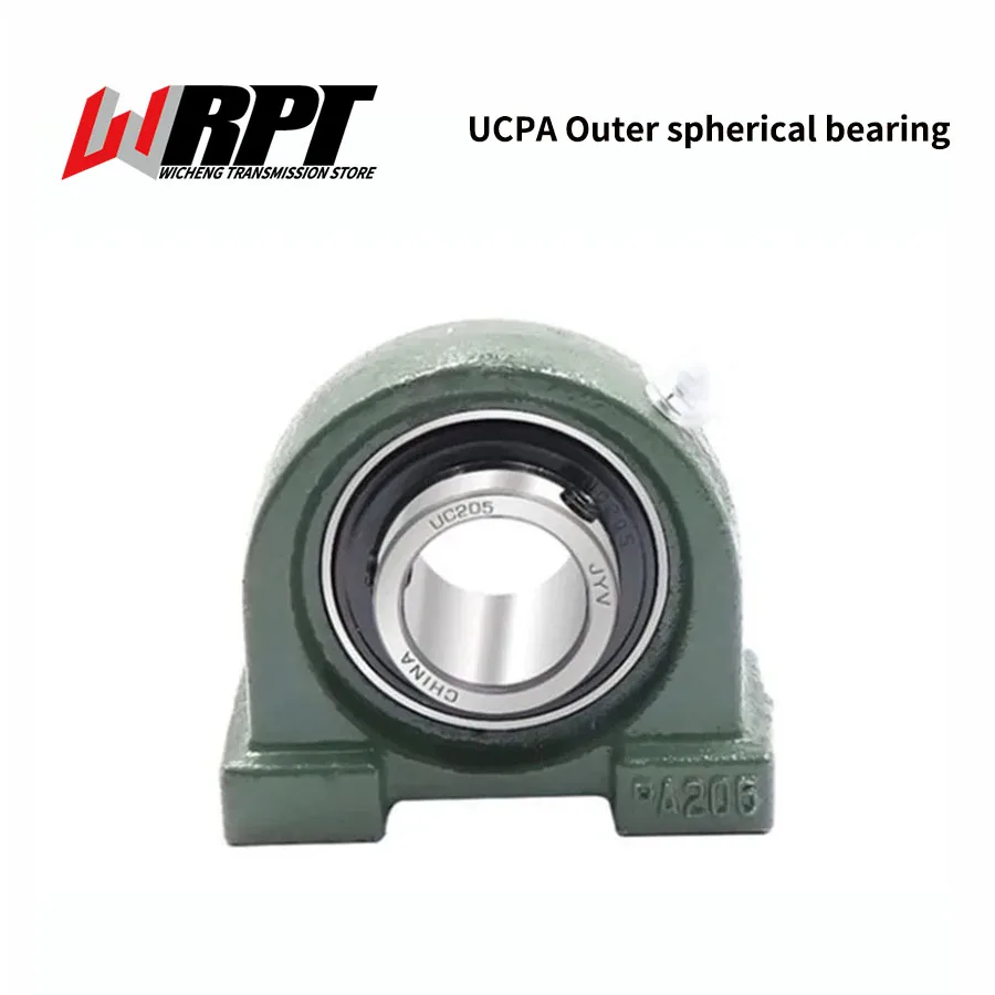 1/2/4PCS Outer Spherical Bearing With Seat UCPA 201 202 203 204 205 206 207 208 209 210