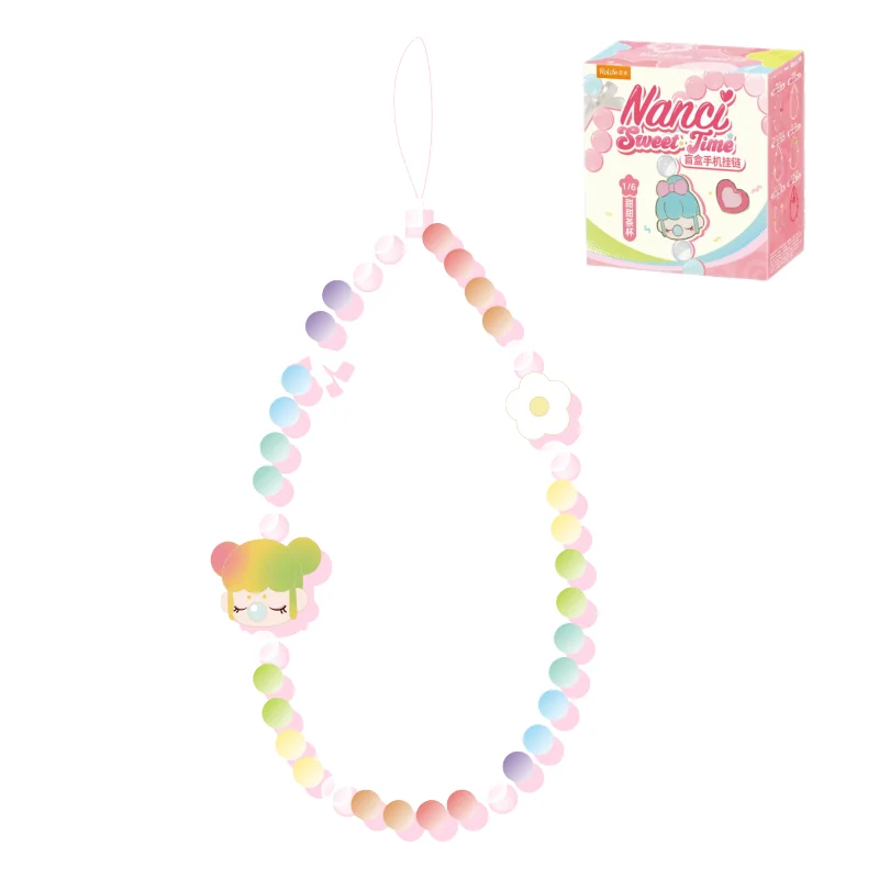 

ROBOTIME Rolife Nanci Sweet Time Blind Box Phone Cute Beaded Strap Pendant Phone Decoration Collectible Gift for Girls