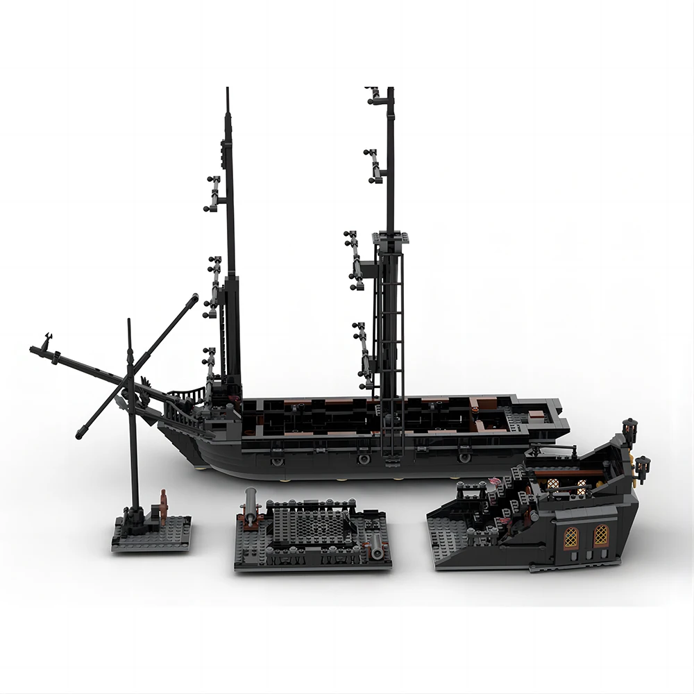 

MOC Building Blocks Pirate Black Pearl 1206PCS Ship Model Caribbean Adventure Assembled Building Blocks Toys Children Adult Gift