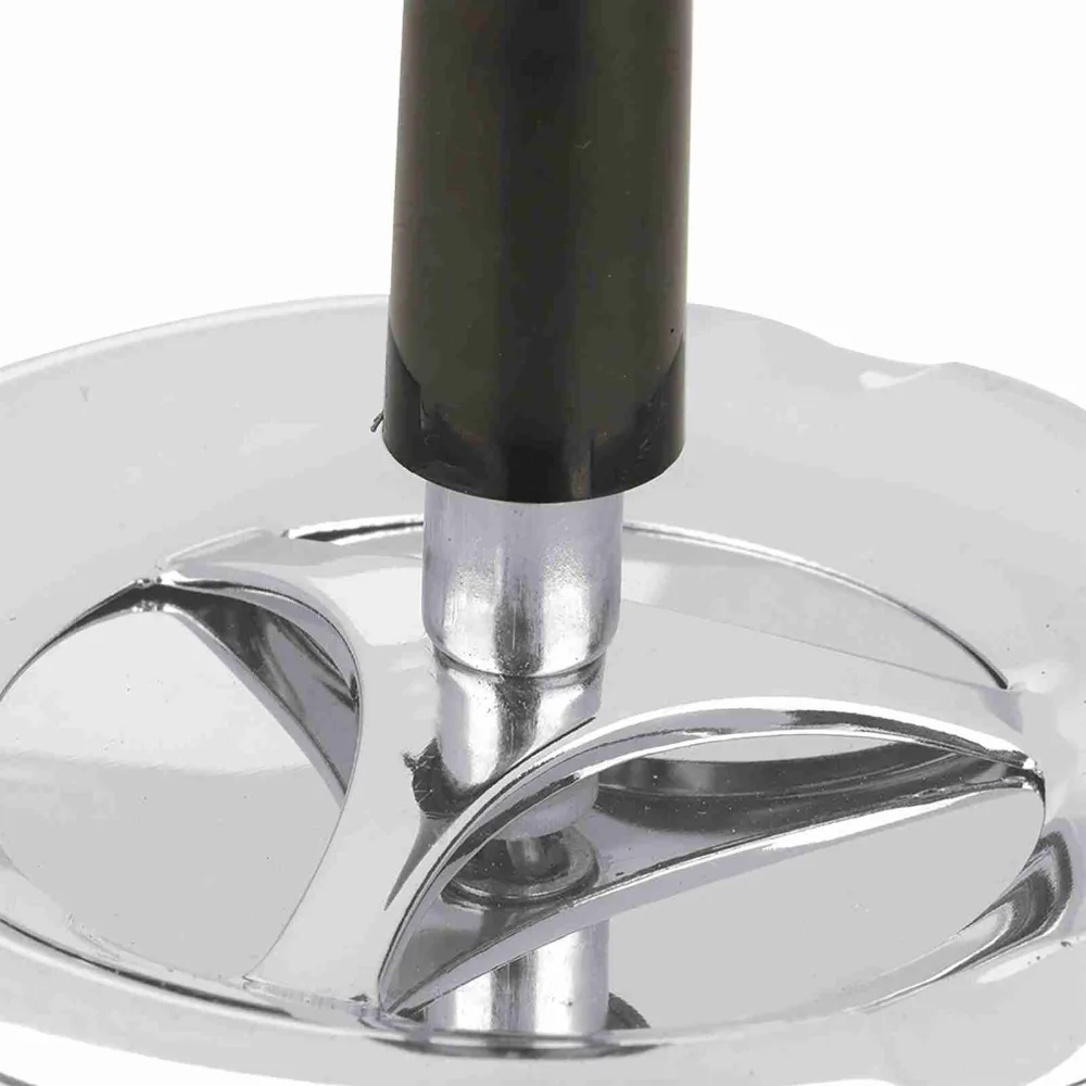 Modern Round Push Down Ashtray Windproof Lid Stainless Steel Ash Tray Spinning Tray Cigarette Ashtray Indoor Use