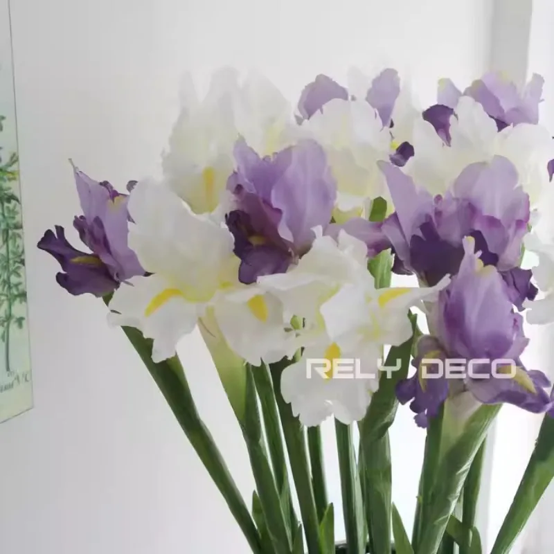 

5pcs 70CM Single Irish Artificial Flower Home Living Room Soft Decoration Fresh Floral Arrangement Iris Flower Arrangement