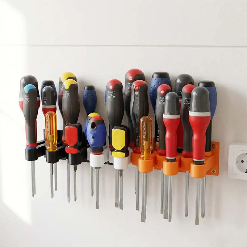 1Pcs Hand Tool Organizer Holder 6/9-Hole Wall Mount Screwdriver Storage Rack For Garage & Warehouse Tool Sorting
