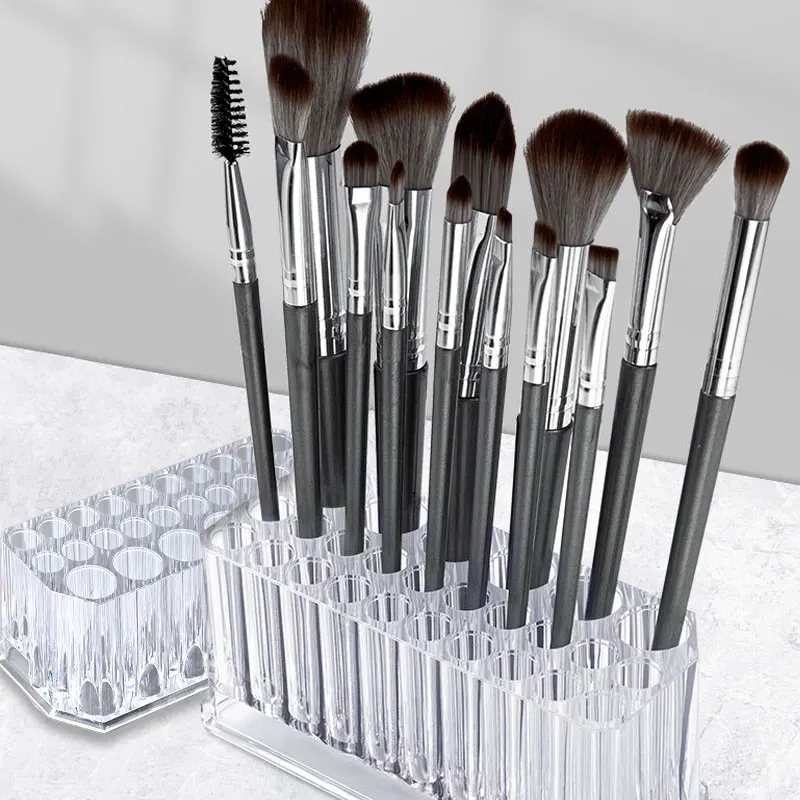 

26-Hole Nail Brush Organizer Makeup Brushes Holder Desk Cosmetics Nail Tools Storage Display Stand Multi-Function Storage Stand