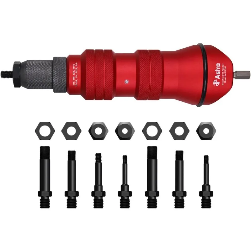 

Astro Pneumatic Tool ADN38 XL Rivet Nut Drill Adapter Kit - 3/8" Capacity