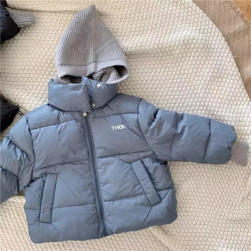 Kinder Parkas Jungen Winter warme Mäntel Teen Mode Kapuzen jacken verdicken Kinder Winter Outdoor Winter neue Jungen Mädchen Jacke